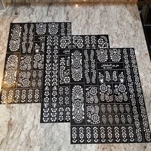 Set of 2 henna stencils + one free!